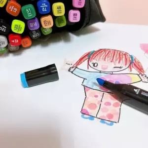 고품질 30컬러 마카펜 학교 학원 미술 수업 만화 애니 채색 화방 30색 (WF0636B)