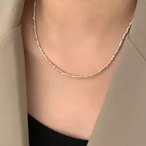 (925 Silver) Silver stone Necklace A 25 (WEECE8C)