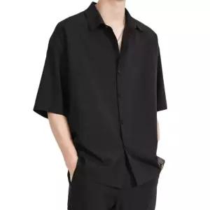 남성 데일리룩 신상 여름 반팔 셔츠 카라 무지 남방 캐주얼반팔 (WF1DACA)