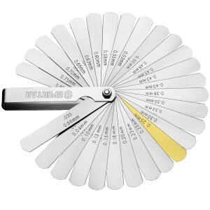 SPURTAR 32 블레이드 필러 게이지 0.0015-0.035인치(0.04-0.88MM) /미터법 스틸 SAE 너비 기타, 두께 플러그, 및 스테인리스 피스톤 스파크 세트 측정용