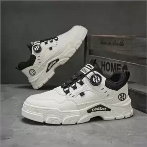[MENUL20Q66]스니커즈 통굽 베이직 배색 운동화 3색