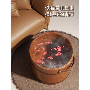 습식마사지 나무족욕통 원목 25cm 마사지샵