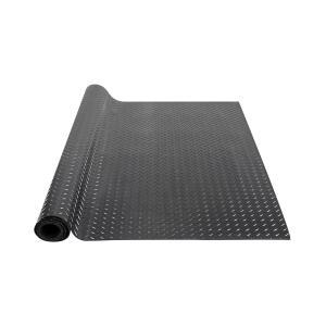 VEVOR 다이아몬드 플레이트 고무 바닥재 롤, 3mm x 4피트 6피트 차고 바닥재, SBR 청소하기 쉬운, 언더카용 매트, 산업 체육관, 블랙