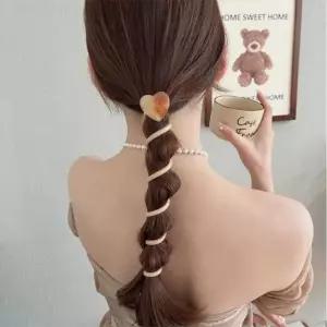 [MEN9LPM766]러브 폰 스프링 헤어 왕 베이직 머리끈