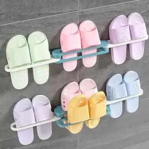 4단 접이식 실내화 슬리퍼 거치대 행거 수건 걸이