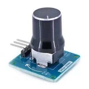 회전 각도 센서 조정 가능한 볼륨 조절 전위차계 손잡이 스위치 모듈 검정색 Arduino와 호환