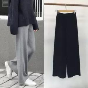 몸빼바지 밴딩바지 와이드 골지 니트팬츠 바스락팬츠