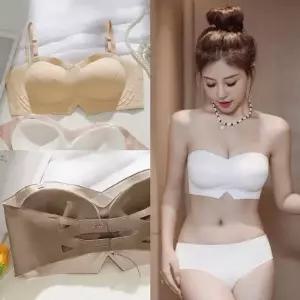 패션] 착붙볼륨오프숄더브라 끈없는브라 탱크탑 왕뽕 심리스