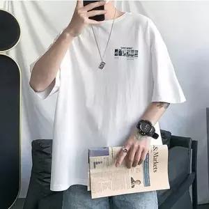 남성 오버핏 프린팅 반팔 티셔츠 미우 여름 패션티