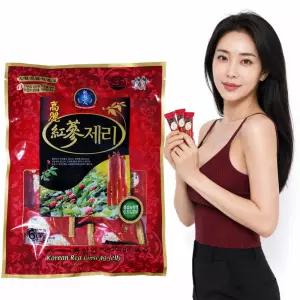 홍삼젤리 6년근 고려홍삼 농축액 함유 쫀득 스틱젤리 300g 개별포장