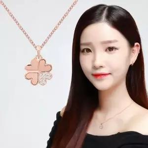 마샹스 14KGP 로즈골드 큐빅 이우 체인 패 목걸이선물