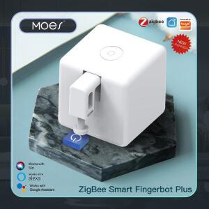 MOES Tuya Fingerbot 버튼 푸셔  ZigBee 핑거 로봇 스마트 라이프 App 자동 스위치 음성 제어 Alexa Google