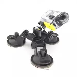 액션캠 흡착 마운트 3구 차량용 거치대 편리한거치대 휴대성거치대