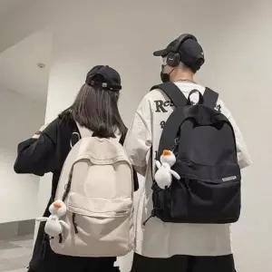 캐주얼 심플백팩 커플학생가방 캔버스 대 가방 백팩 고등 운동