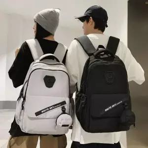 입체 로고 파우치 백팩 커플 백팩 대 여행 가방 캐주얼 학생 신학기