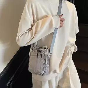 여성 가벼운 미니 크로스 백 여행 폰 가방 그레이 여성백