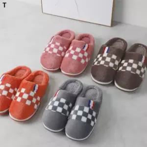 친절한탄씨 따뜻한 포인트 체커 슬리퍼 4COLOR 털슬리퍼 실외화 사무실슬리퍼 수족세상 수족세상슬리퍼