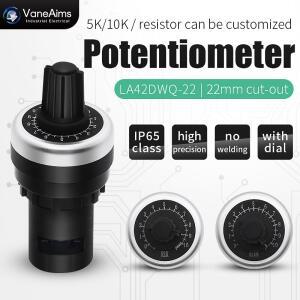 포텐쇼미터 1K 2K 5K 옴 저항 조절 스위치 22mm 회전식 노브 속도