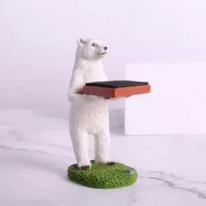 인테리어 장식 석고재질 POLAR BEAR 시계스탠드 장식 석고재질 BEAR 시계스탠드