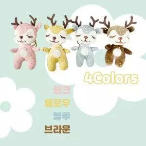 [패션소품] 플라워 꽃사슴 인형 골드 열쇠고리 밤비 키링 4Colors