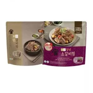 궁 왕갈비탕 1kgx2 +당면+양념소갈비찜 1kgx2+당면 706686
