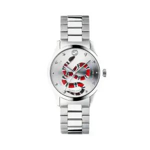 구찌 YA1264076 G타임리스 남성 메탈 쿼츠 38mm