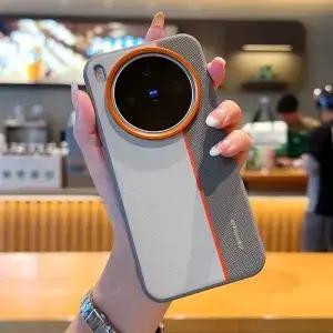 비보 X300 프로 케이스 패션 하드 가죽 스킨 보호 백 커버 풀 폰 쉘