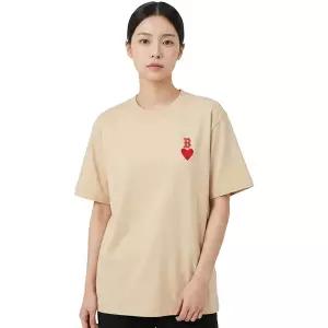 MLB 공용 하트 스몰로고 오버핏 반팔티 3ATSH0143-43BGL