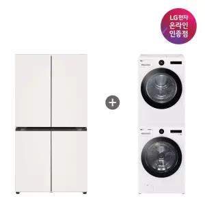 LG 디오스 오브제컬렉션 냉장고+LG 세탁기건조기 세트(T875MEE111 + FX23WNR-2WQ)