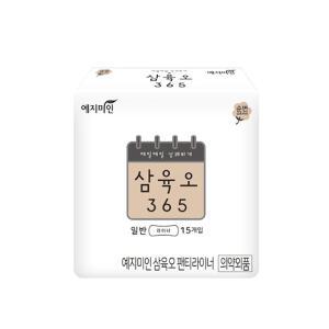웰크론 예지미인 순면감촉커버 365 일반 15매 팬티라이너 1팩