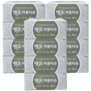 땡큐미용티슈 200매 x 12팩,천연펄프 각티슈