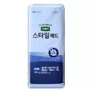 디펜드 스타일 패드 남성용 프리 12매 x1팩 /요실금패드 기저귀