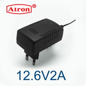 DC 12.6V2A 리튬 이온 배터리 충전기 12.6V 2A 충전기 어댑터 벽걸이형