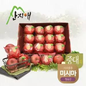 씻어나온 꿀사과 3kg 1box  중대과)   청송산 미시마   당도선별