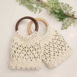 마크라메 우드링 손가방 만들기 DIY 키트 네트백 우동끈 패키지 솜씨키트