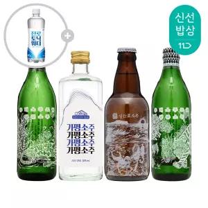 [품질보장] 우리소주 세트25도 360ml x4병_가평,당진,강릉,성산포_토닉증정