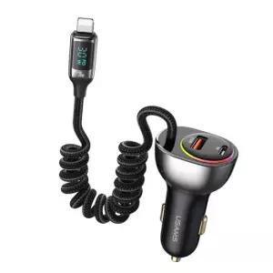 유삼스 60W 스프링 8핀 케이블 3포트 차량용 고속 충전기