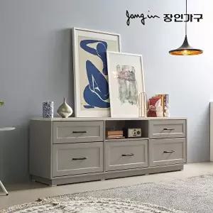[장인가구]셀리아 그레이 대리석패턴 1800 높은 거실장
