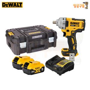 디월트 20V MAX 5.0Ah BL 미드토크 임팩트 렌치 (1/2인치) DCF892P2 세트