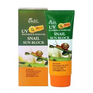 [이켈] 수딩앤모이스쳐 선블럭 SPF50 PA+++ 70ml 스네일 /선크림