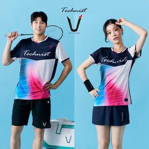 [테크니스트] 티셔츠 배드민턴 반팔 상의 네이비 블루 핑크 TNT5494