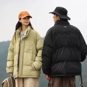 [아이에스이랩]겨울 오버핏 하이넥 1997 커플 숏 패딩 점퍼 I4JK066Q