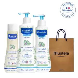 무스텔라 베스트 세트 (바디로션 300ml+클렌징젤 500ml+샴푸 200ml)