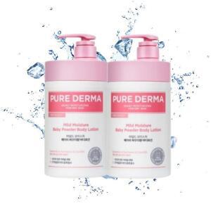 [온더바디] 온더바디 퓨어더마 마일드 모이스처 베이비 파우더향 바디로션 1000ml X 2