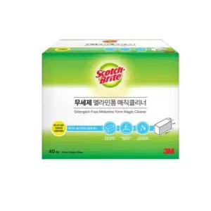 [3M] 스카치브라이트 무세제 멜라민폼 매직클리너 대용량팩 40개입