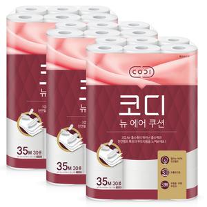 코디 에어쿠션 3겹 35M X 30롤 3개