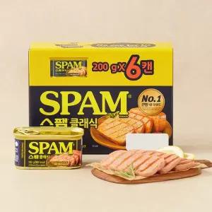 CJ 스팸 클래식 200g*6입