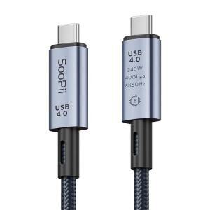 [SooPii]USB4 40Gbps 240W Type C to C 케이블 S43 (2m)