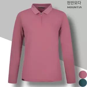 마운티아 여성 시원한 냉감 소재 여름 긴팔 카라 티셔츠 일상복 단체복 세이디티셔츠C4 1MQTSM4506 장미_CA