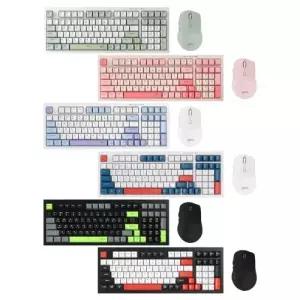 지클릭커 오피스프로 WMK50 사일런스 M 98 무선 키보드 마우스 세트 (Poker Green) (RC1)
